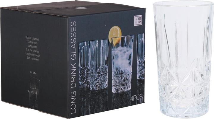Produktbild Excellent Houseware Elegantes GlÃ¤ser-Set, 4er-Set, 4er-Set, Kristall-Look, je 300 ml (0.30 l, 4 x)