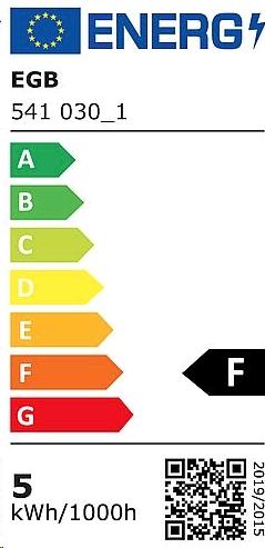 Etichetta energetica EGB FilamentDIM Testa a specchio E14 5W 530lm 2700K (E14, 5 W, 530 lm, 1 x, F)