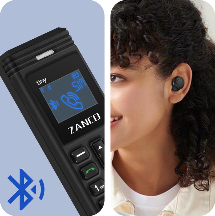 Actual product image Zanco Mobile Phone Tiny Black (0.26")