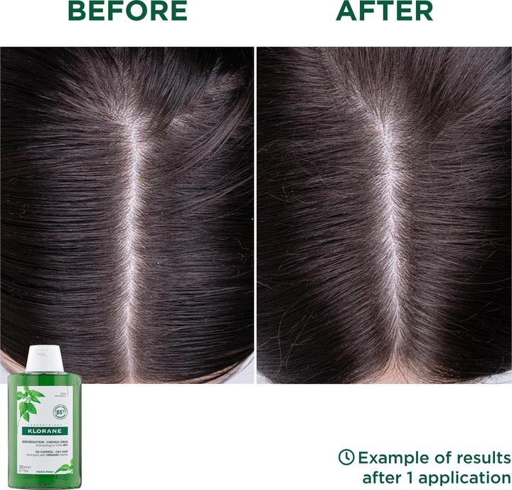 Produktbild Klorane Talgregulierendes Shampoo mit BIO-Brennnessel (200 ml, Flüssiges Shampoo)