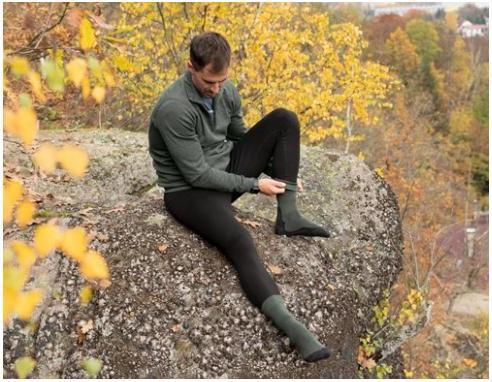 Image du produit Lasting WHI Chaussettes de trekking en laine mérinos unisexe (S)