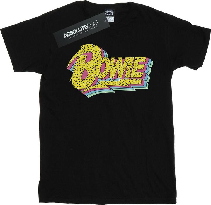 Actual product image David Bowie Girls Moonlight 90s Logo Cotton T-Shirt (116)