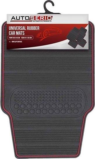 Actual product image Autoserio RUBBER CAR MAT SET THM-3253/7 (1 set of 3 doormats)
