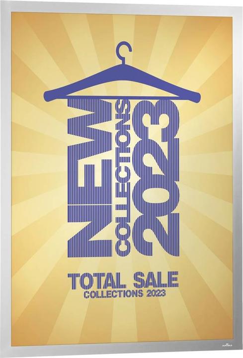 Actual product image Durable DURAFRAME® POSTER information frame, self-adhesive, for format A2, silver, pack