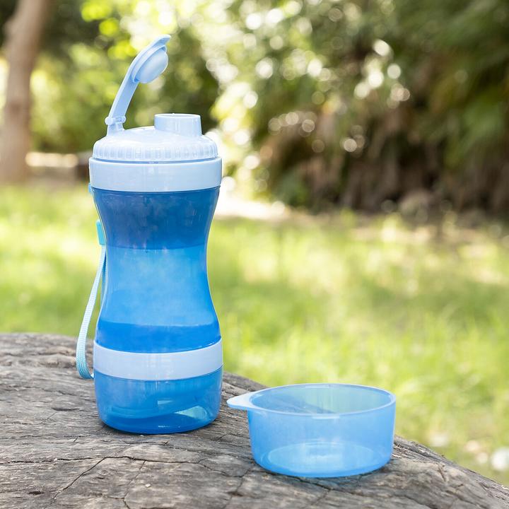 Produktbild InnovaGoods Tragbare Wasserflasche und Futternapf für Hunde (0.03 l)
