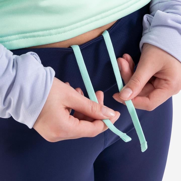 Produktbild Kiprun Lauftights lang Kinder Reissverschluss - Dry+ 900 dunkelblau/grün (6, 7, 8)