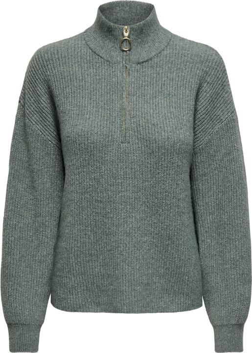 Only Onltokyo Solid L/S Zip Pullover Knt Noos