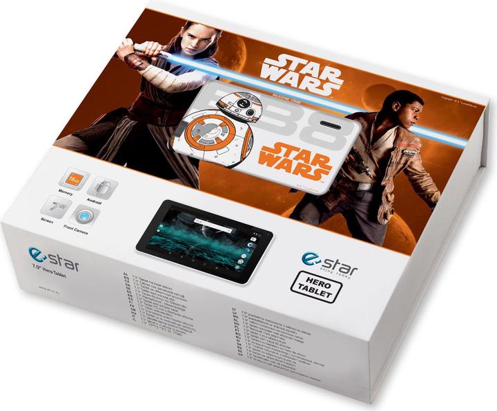 Image du produit Estar Tablette HERO BB8 7 16 Go (7", 16 Go, Blanc, Orange, Noir)
