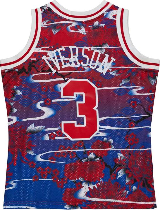 Actual product image Mitchell & Ness Swingman Mesh Jersey Philadelphia 76ers ASIAN Allen Iverson (M)