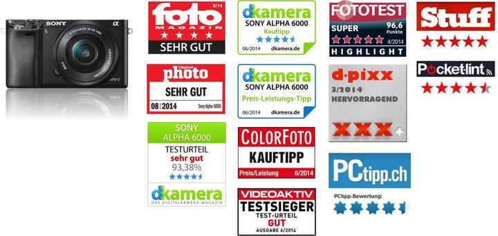 Image du produit Sony Alpha 6000 (24 Mpx, APS-C / DX)