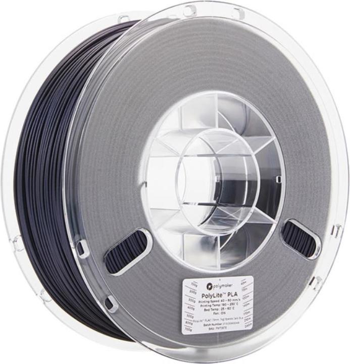 Produktbild Polymaker PolyLite PLA Sparkle Dark Blue 1.75mm 1kg (PLA, 1.75 mm, 1000 g, Blau)