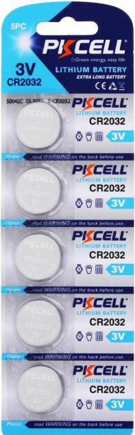 Produktbild Pkcell Batterien CR2032 5er-Set (5 Stk., CR2032, CR2025, 210 mAh)