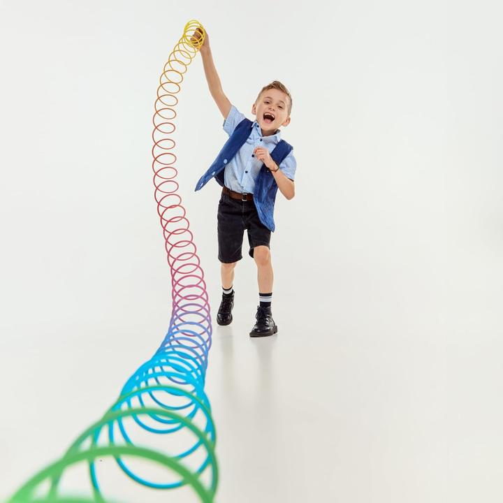 Actual product image The twiddlers Springfeder Rainbow Spirals Slinky Toy 2 Stück