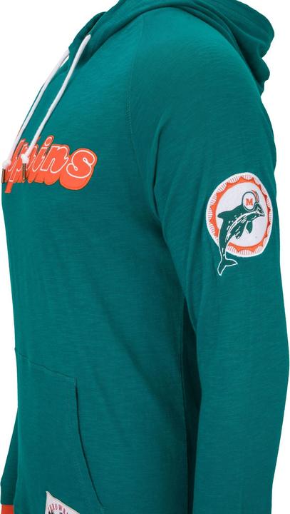 Immagine prodotto Mitchell & Ness Felpa con cappuccio in maglia fiammata - Miami Dolphins (XXL)