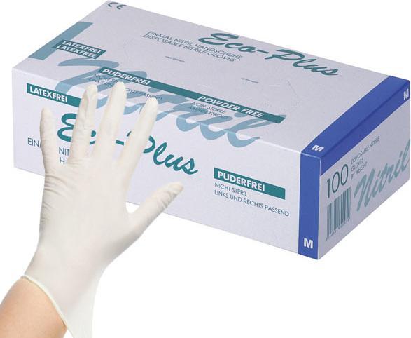 Immagine prodotto Ampri Gants nitrile jetables - Eco Plus / Non poudrés, sans latex XL (Largeur : 105-125 mm)