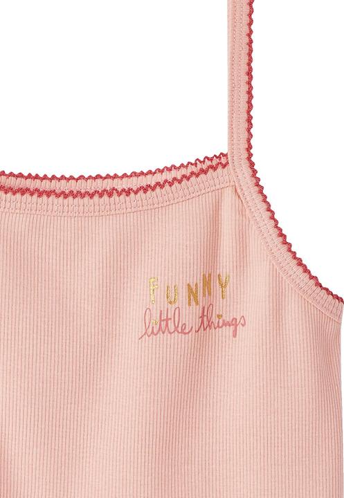 Actual product image Vertbaudet 3-pack girls' strap tops, rib Oeko-Tex (116)