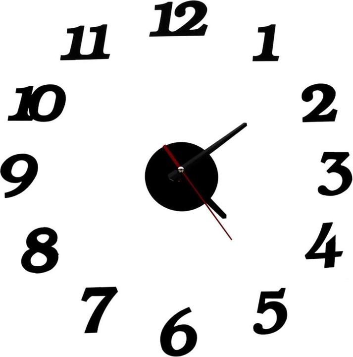 Actual product image Ikonka Wall clock black 12 hours