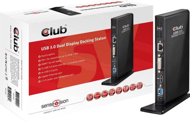 Actual product image Club 3D Csv-3242hd (USB-B, 11 Ports)