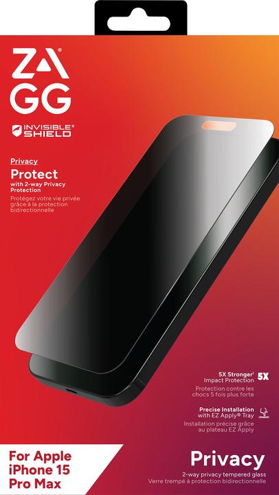Image du produit Zagg Invisibleshield Glass Elite (1 pièce(s), Apple iPhone 15 Pro Max)