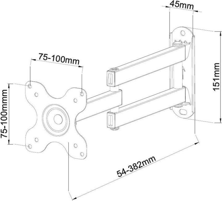 Immagine prodotto Techly Staffa per TV LCD - Nero - Dimensioni dello schermo: 33-76.2 cm (13"-30") (Muro, 30", 15 kg)