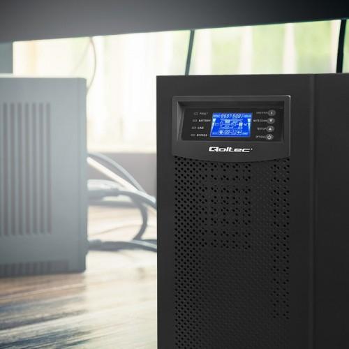 Immagine prodotto Qoltec Onda sinusoidale pura 53044 (10000 VA, 800 W, Doppio convertitore online UPS)