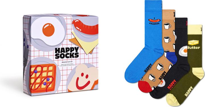 Immagine prodotto Happy Socks Set regalo per la colazione (confezione da 4, 41 - 46)