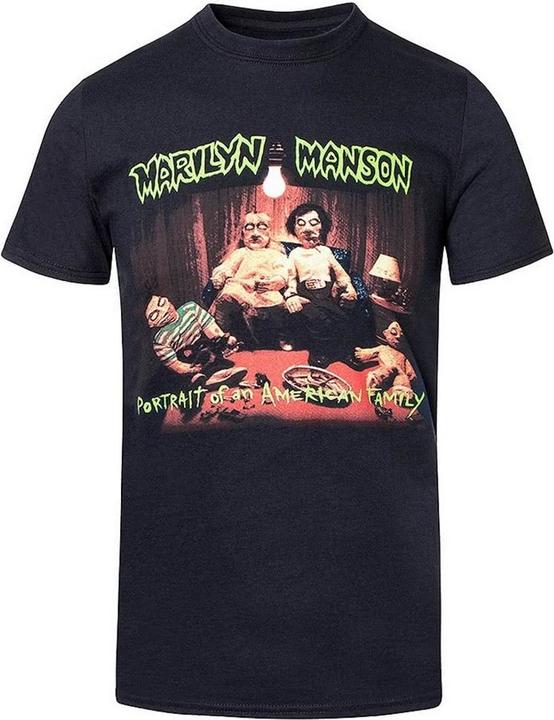 Actual product image Marilyn Manson Unisex Adult American Family Cotton T-Shirt (L)