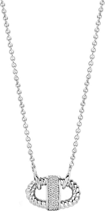 Image du produit Ti Sento Milano Collier avec design de corde et zircon 3910ZI/42 (Argent sterling 925, 48 cm)