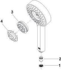 Actual product image Dornbracht Dornb hand shower flow max. 15 l/min chrome (4 Beam types, 15 l/min)