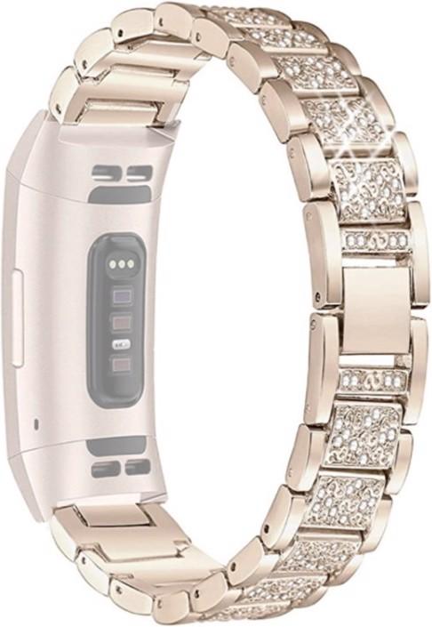 Image du produit Cover-Discount Fitbit Charge 5 - Acier inoxydable avec bracelet en strass argenté (Acier inoxydable)