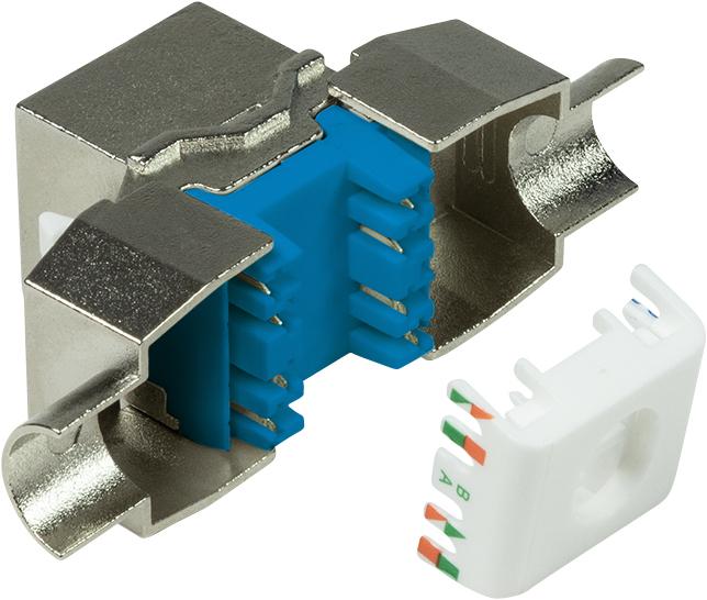 Image du produit LogiLink Keystone femelle STP AWG22-24 16.5mm de large Cat.8.1 (U/FTP, CAT8.1, 0.03 m)