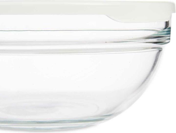 Produktbild Pasabahce Runde Lunchbox mit Deckel Chefs Weiss 1,135 L 17,2 x 7,6 x 17,2 cm (4 Stück)