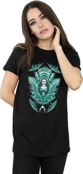 Actual product image Womens/Ladies Aquaman Mera Crest Cotton Boyfriend T-Shirt (S)