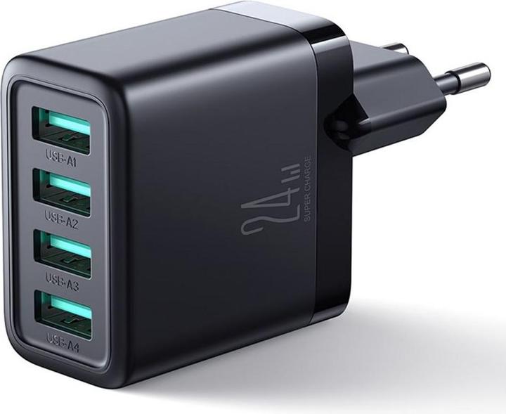 Actual product image SIGN 4.8A 4xUSB-A Charger, 24W - Black (Apple iPhone 15)