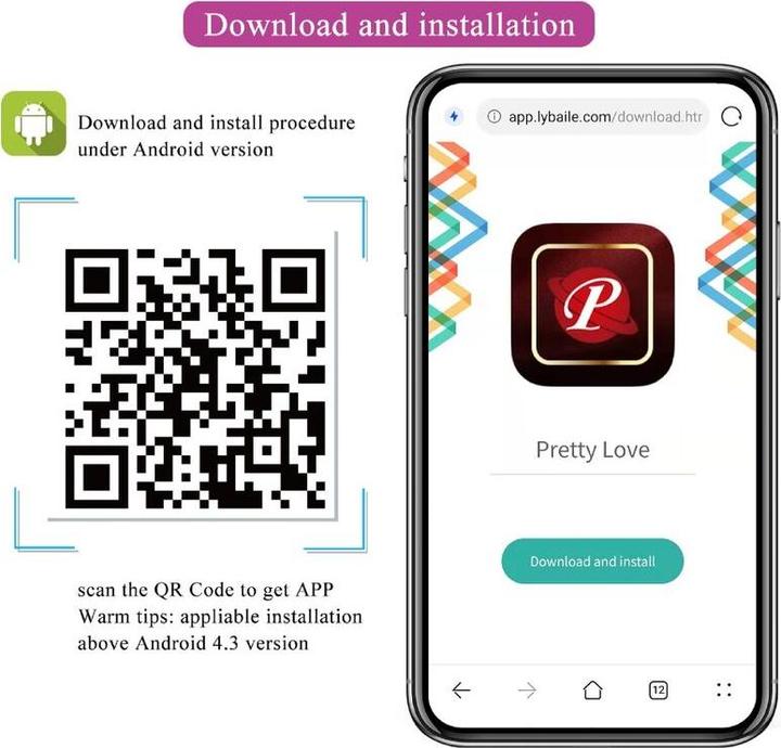 Actual product image Pretty Love Billy Vibration Remote Control Purple - Free App