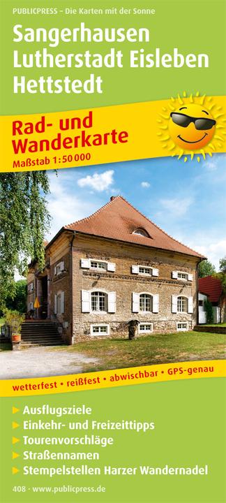 Image du produit Carte de randonnée et de cyclisme PublicPress Sangerhausen, Lutherstadt Eisleben, Mansfeld-Südharz