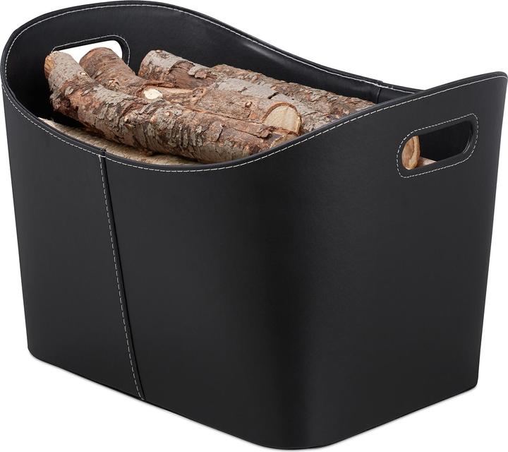 Actual product image Relaxdays Wood basket (55 x 42.5 x 35.5 cm)