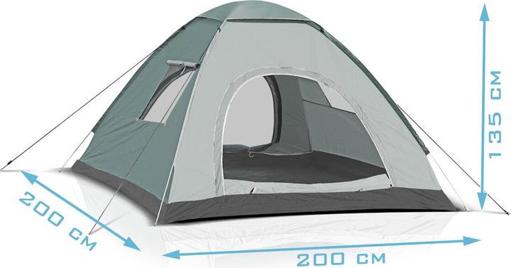 Produktbild Stahlwerk Campingzelt Z-200 ST 200 x 200 cm selbstaufbauendes Pop-Up-Zelt (1.40 kg, 3 Personen)