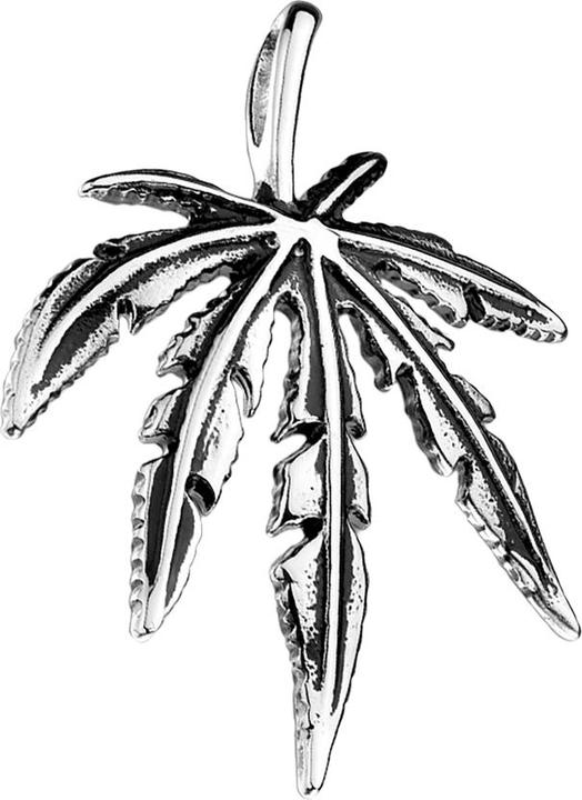 Immagine prodotto Star Piercing Ciondolo in argento a forma di foglia di canapa (Acciaio chirurgico 316L)