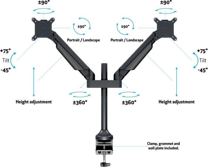 Actual product image Multibrackets MB Gas lift arm HD (Table, 32")