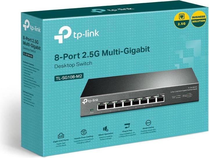 Produktbild TP-Link 8-Port 2,5G Desktop Switch TL-SG108-M2 Unmanaged (8 Ports)