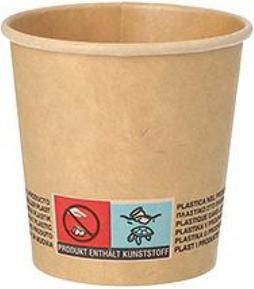 Actual product image Papstar Pure" paper drinking cup, 0.4 l, brown (50 x)