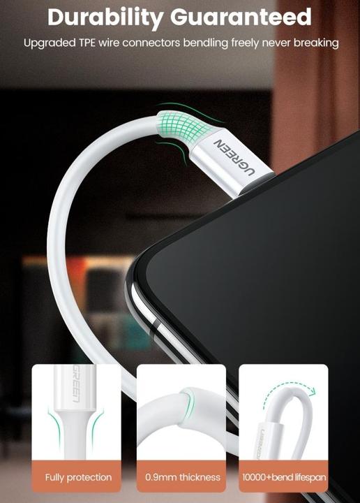 Actual product image Ugreen Lightning to USB-A 2.0 Cable (0.25 m, USB 2.0)