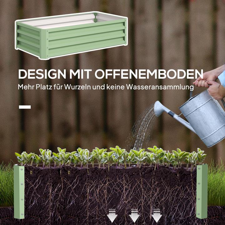 Actual product image Outsunny Hochbeet Verzinkter Stahl Grün