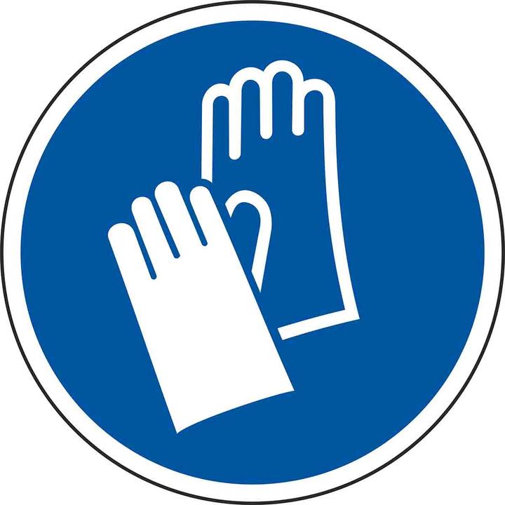 Produktbild Rs Pro Bodenmarkierung mit Piktogramm: Handschuhe tragen, Vinyl selbstklebend, B 200mm, H 200 mm