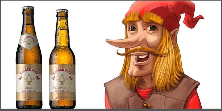 Actual product image Brauerei Baar Baarer GOLDMANDLI Premium Hell box / 5.2% (24 x 33 cl)