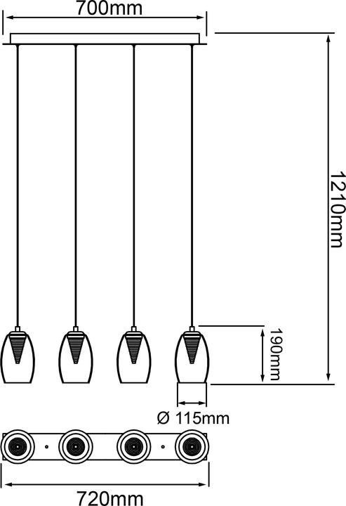 Actual product image Brilliant Metropolis (500 lm)