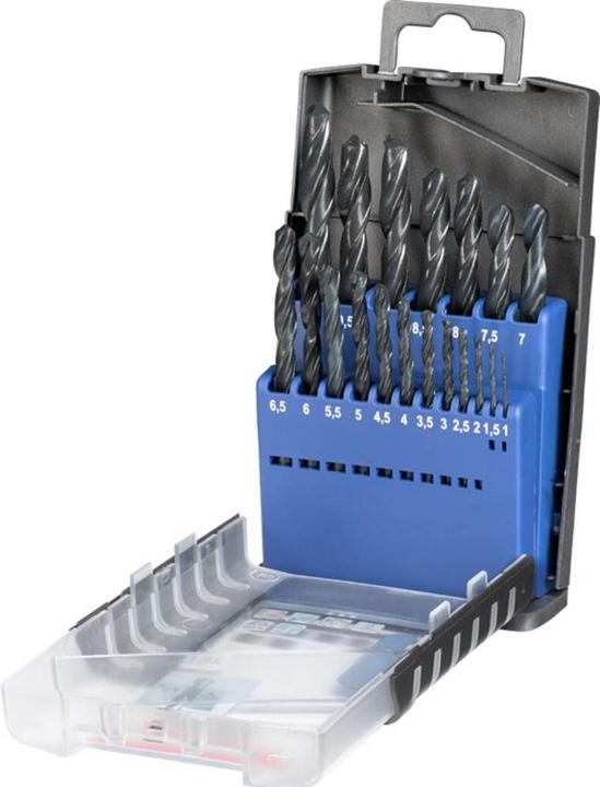 Produktbild kwb Spiralbohrer Set 19-teilig (6 mm, 1 mm, 6.5 mm, 5.5 mm, 10 mm, 1.5 mm, 7 mm, 3 mm, 5 mm, 8.5 mm, 8 mm, 2.5 mm, 9 mm, 3.5 mm, 4.5 mm, 2 mm, 7.5 mm, 9.5 mm, 4 mm)