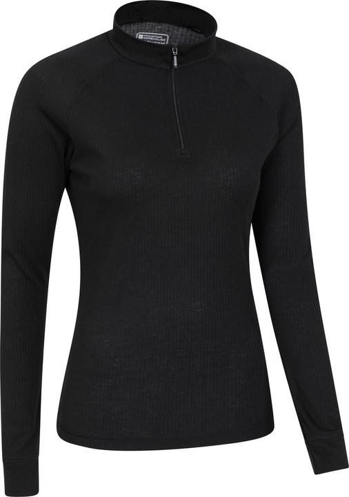 Actual product image Mountain Warehouse Womens/Ladies Talus Zip Neck Long-Sleeved Thermal Top (36 D)