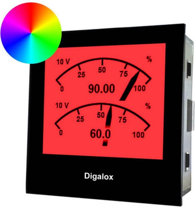 TDE Instruments Digital panel meter Digalox Graphical DIN meter for 2x 0/2 10VDC with multiple display R